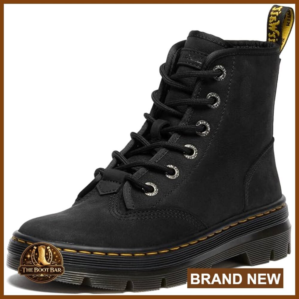 Ankle Boots Combat Style Lace-Up Water Resistant Leather Chukka Boots